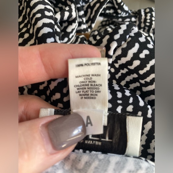 Ann Taylor Loft Black & White Criss Criss Front Dress Size 4 - Picture 7 of 7